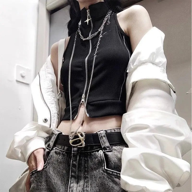 Harajuku Retro Coat Costume Spring Autumn Punk Gothic Jacket Sexy Rock Vest Suit Top Uniform Carnival Clothes Outfit Props
