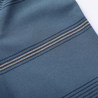 Luxury Quality Men's Polo Shirt Striped Print Pocket Short Sleeve Autumn Lapel T-Shirt Business Classic Casual Trend Menswear