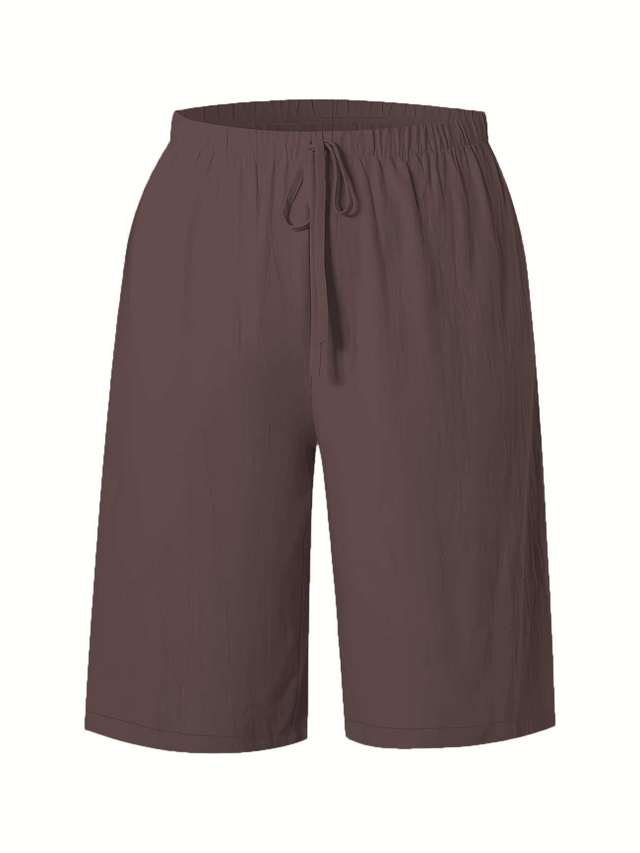 Women's 2025 Casual Solid Color Shorts - Mid-Length 5-Inch Bermuda Shorts, High Waist Loose Fit Summer Short Pants