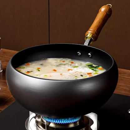 20/24CM Household Stir Fry Stew Pot Big Belly Pot Uncoated And Non Stick Household Stir Fry Pot For Hiking Camping Universal Pan
