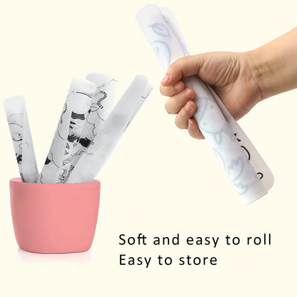 Personalized DIY Color Silicone Baby Placemats Cartoon Pattern Table Placemats Reusable Doodle Drawing Mat Baby Stuff