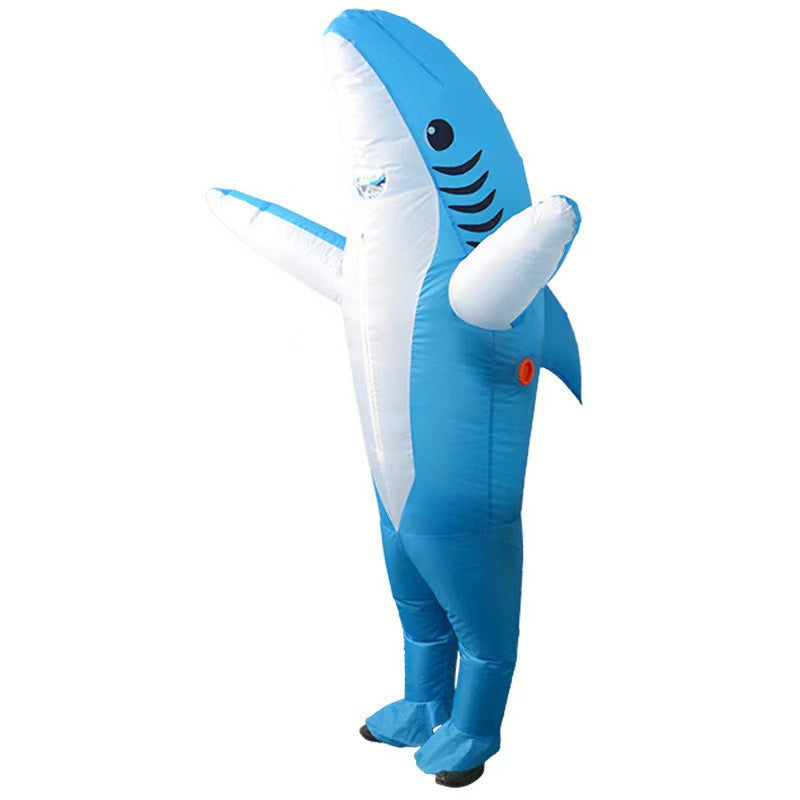Cute and unique standing shark design inflatable costume Halloween and Christmas inflatable costume props