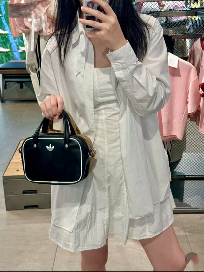 Clover men's and women's fashionable contrasting small square bags, sports single shoulder hand-held crossbody bags