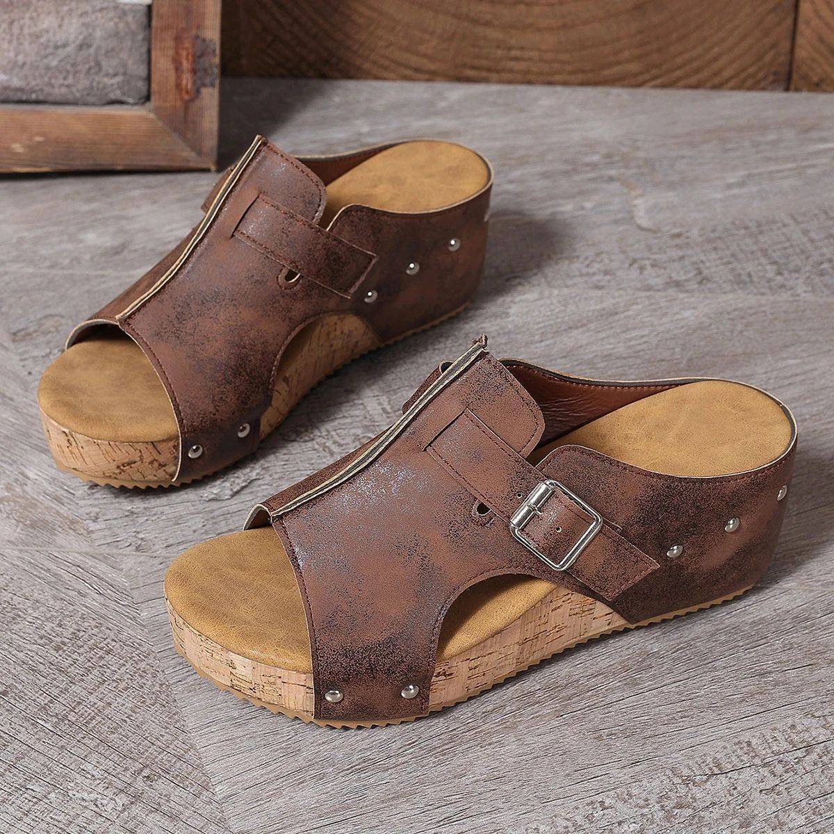 Women Comfortable Platform Sandals Open Toe Wedge Sandals Summer Lightweight New Slippers Fashion Casual Designer Women Shoes