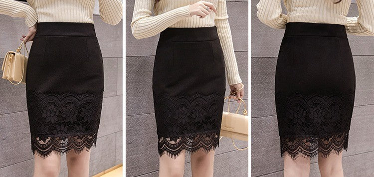 High-Waisted Slim-Fit Fresh A-Line Skirts 2025 Summer New Lace Short Plus Size Skirts Stylish INS Style Bodycon Skirt