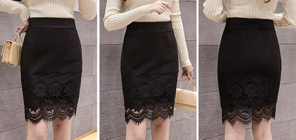 High-Waisted Slim-Fit Fresh A-Line Skirts 2025 Summer New Lace Short Plus Size Skirts Stylish INS Style Bodycon Skirt