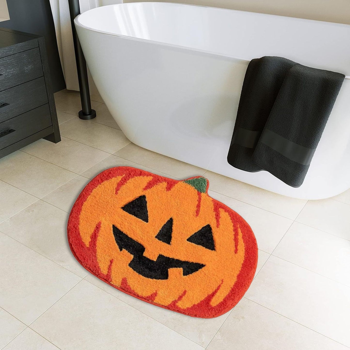 Halloween Shaped Imitation Cashmere Floor Mats Absorbent Bathroom Horror Entrance Door Mat Home Decoration