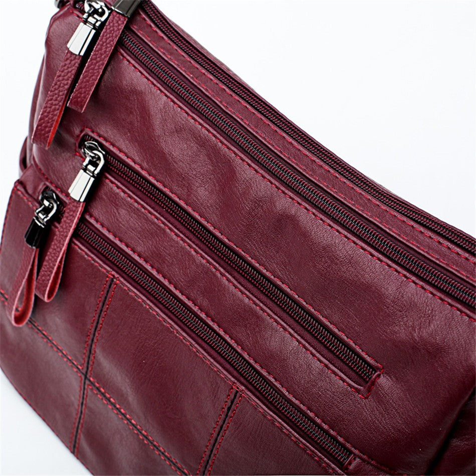 2 Layers Genuine Brand Leather Shoulder Messenger Luxury Handbags Women Bags Designer High Quality Crossbody Bags for Women Sac