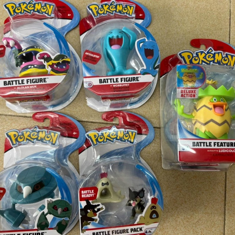 Pokemon WCT Action Figures Muk Wobbuffet Metagross Ludicolo Sandygast Litten Collectible Desktop Ornaments Gifts