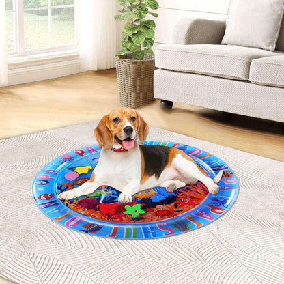 Cat Water Bed Play Mat Waterbed Cooling Mat for Dogs Pet Cooling Waterbed Exercise Enrichment Activity Toy for Home Travel