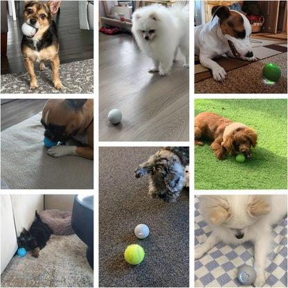 Smart Dog Toy Ball Brinquedo Eletrônico Interativo para Animais de Estimação Bola USB com Salto Automático e Luzes RGB para Cães e Gatos