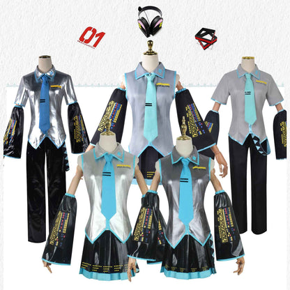 Anime Character Performance Clothes MIKU Anime Clothes Cosplay Clothes JK Skirt Same Suit Wig Accessories Halloween