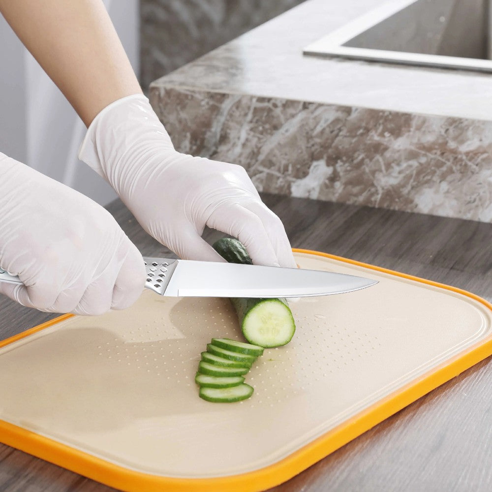 8pcs Kitchen Knives Set 3CR13 Stainless Steel Chef's Knife Meat Cleaver with Block for Kitchen Fruit and Vegetable Cutting Knife