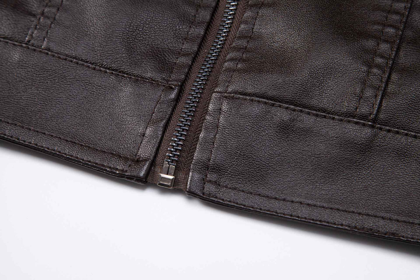 Men's Leather Jacket 2025 New Spring Autumn Winter Korean Style Slim Fit Trendy Fleece Lined Thickened Motorcycle Jacket Men's