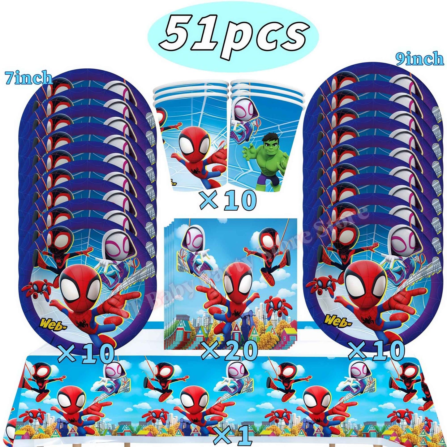 Spider Hero Birthday Party Decoration Plate Cup Banner Balloon Superhero Party Favors Baby Shower Decor Birthday Supplies Gift