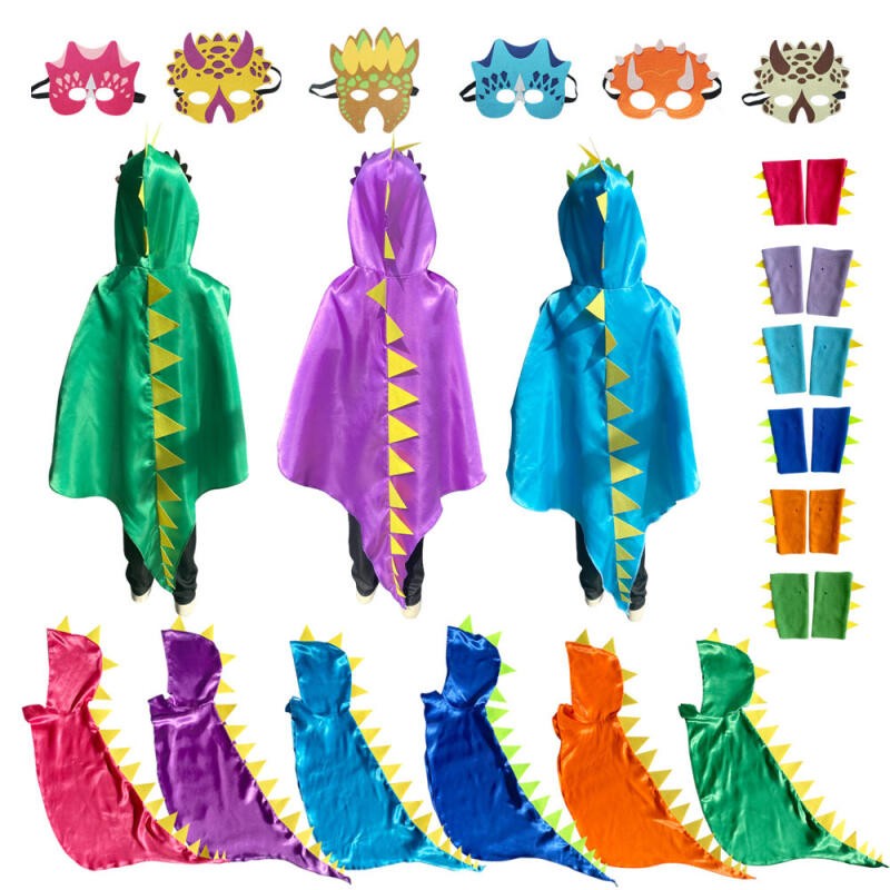 Dinosaur Costume Cloak for unisex Toothless Dragon Performance Clothes Halloween Dinosaur Mask+Cloak Cosplay Outfits Cos
