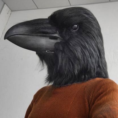 Funny Bird Mask Black Latex Cosplay Crow Masks Horror Beak Adult Halloween Cosplay Prop Fancy Dress Toys Masquerade Mask Joker