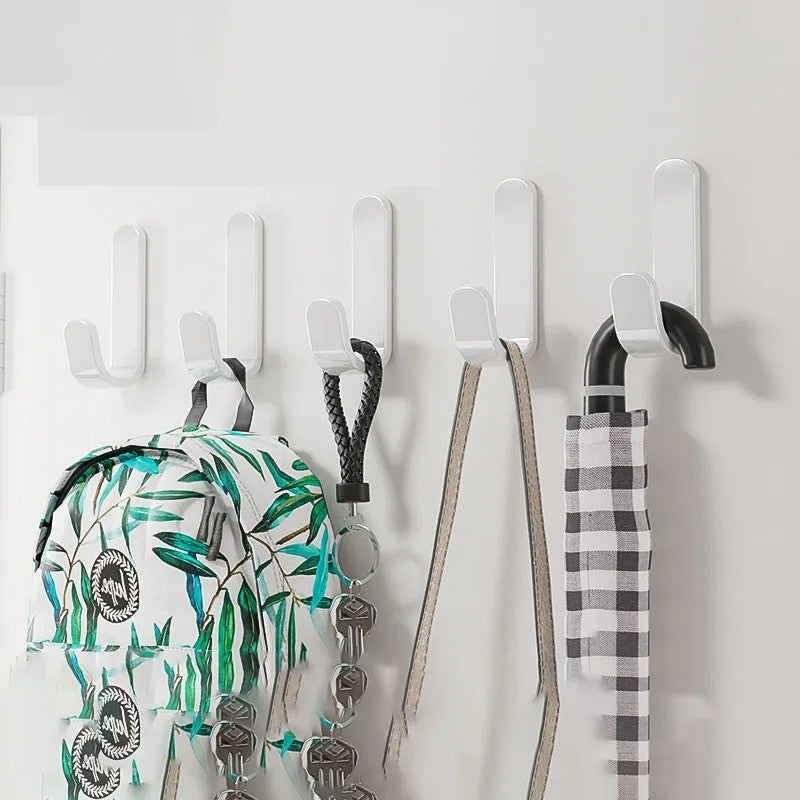 Self Adhesive Strong Wall Organizer Hook Behinddoor Key Cloth Hanger Hook Bathroom Robe Towel Holder Rack Kitchen Home Organizer
