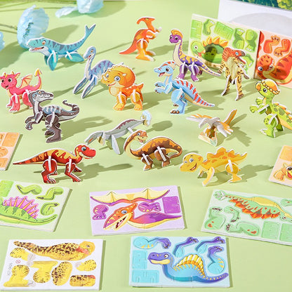 30pcs 3D Cartoon Puzzle Animal Airplane Educational Puzzle Toys for Kids Birthday Party Favors Classroom Rewards Gift Bag Filler