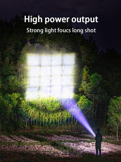 2025 New 15000mAh XHP390 Flashlights 10000000LM Ultra Powerful Flashlight Zoom USB Rechargeable Lantern Outdoor Camping Torch