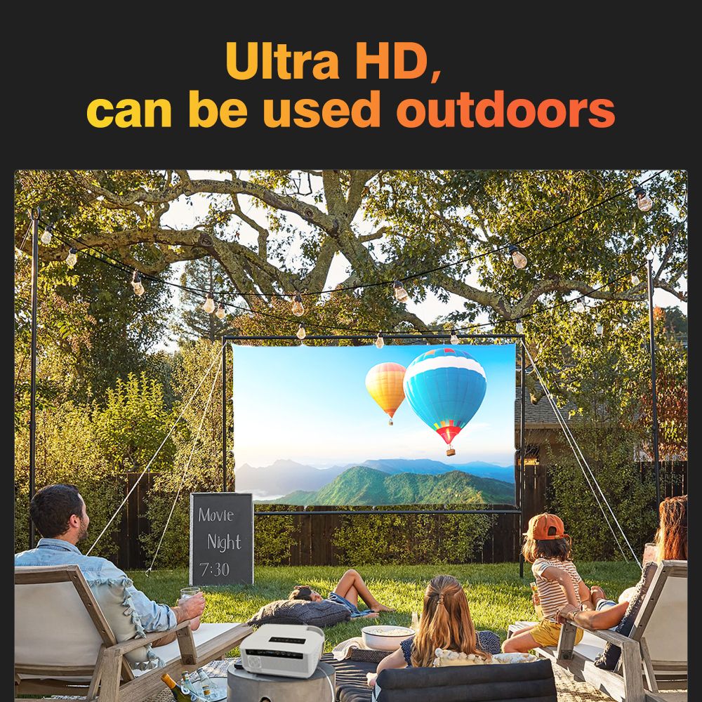 full hd 4K projector for home theater auto focus 3500ANSI 1080p native smart bluetooth 2.4+5G wifi daylight android projector