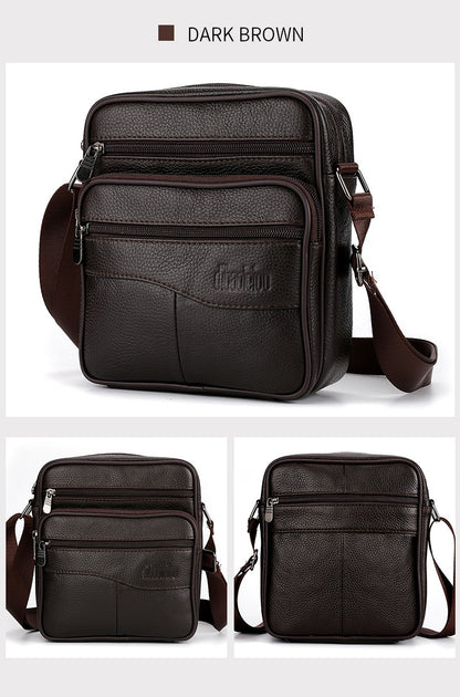 Men's Large size Genuine Leather  Shoulder Bags High quality Tote Fashion Business Man Crossbody Messenger Bag Leather Bags