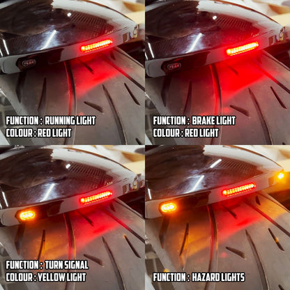 Rear Fender With LED Turn Signal Brake Light Motorcycle Mudguard Cover For Harley Softail Breakout FXBRS FXBR Rocker 2008-2017