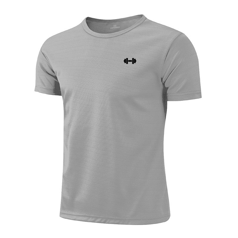 Gym Fitness Muscle Short Sleeve O-Neck Clothing Summer Mesh Breathable Quick Dry Cool T-shirt Mens Bodybuilding Running Shirts