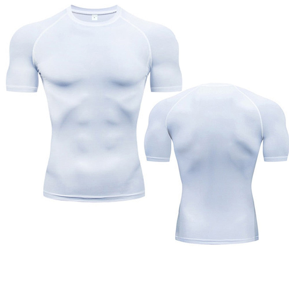 Compression Long Sleeve Shirt Black Fitness T-shirt Men's Muscle Quick drying Gym Sportswear Sun protection Sports Base layer