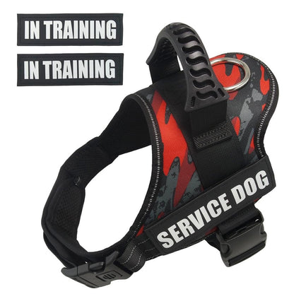 Colete Favorito de Suporte Emocional e Cão de Serviço com Arnês Para Cães de Estimação Com Patches Refletivos Removíveis Para Cães Grandes e Médios