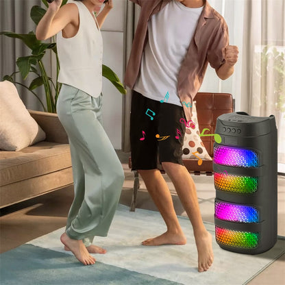 Caixa de som Bluetooth 3000W, alto-falante duplo de 4 polegadas, subwoofer estéreo portátil para ambientes externos, alto-falante sem fio 5.0, luz LED recarregável