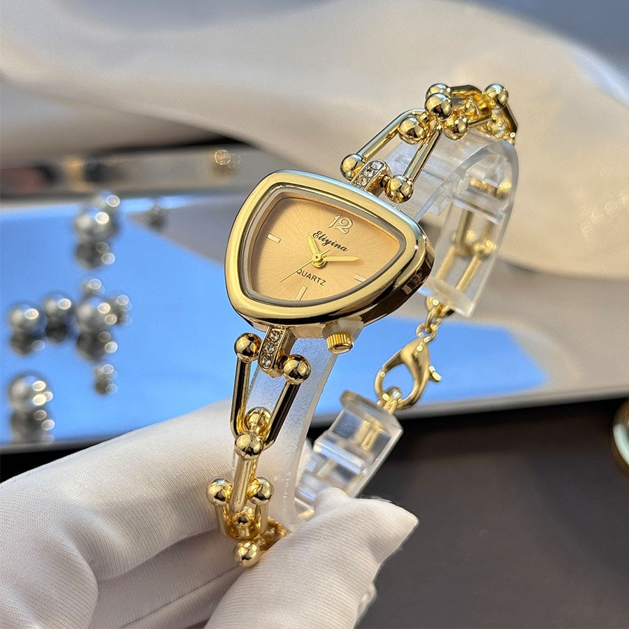 Ladies' Fashionable Trendy U-Shaped Quartz Watch with New Polygonal Alloy Case Must-Have Accessory for Trendy Outfits