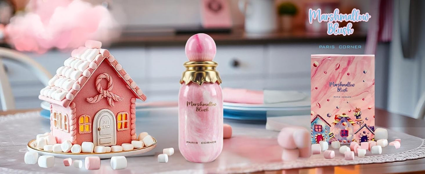 Paris Corner Marshmallow Blush EDP 100 ml | Um Perfume Feminino Único Gourmand de Marshmallow e Morango | Longa Duração