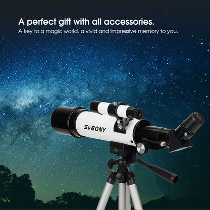 Telescópio SVBONY SV501P para Adultos Iniciantes, Telescópio Refrator Astronômico para Presente (Lua e Planetas), Telescópio Astronômico