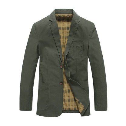 High Quality Men's Blazer Oversized Suit Jackets 5XL Pure Cotton Streetwear Casual Jacket Men Clothing Black Blazers  A2F5618