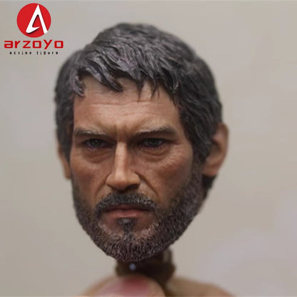 EM ESTOQUE 1/6 Escala The Last Survivor Joel Head Sculpt Modelo De Escultura De Cabeça De Soldado Masculino Compatível Com Corpo De Figura De Ação De 12 Polegadas Em Estoque