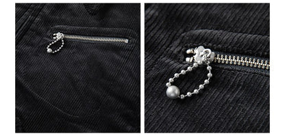 Rugged Bronson Thickened Heavy Corduroy Coat Cossack Short Jacket Fleece Liner Jacket Cool