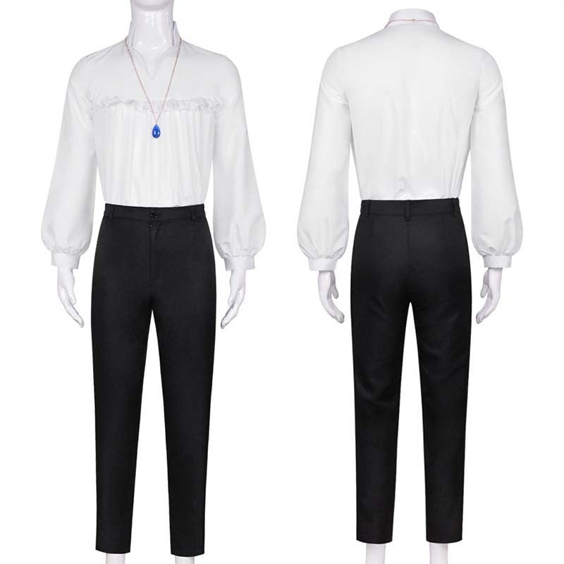 Howl Cosplay Costume Anime Full Set With Jacket Shirt Pants Necklace Earnings For Halloween Comic Con Big Size Howl Outfits