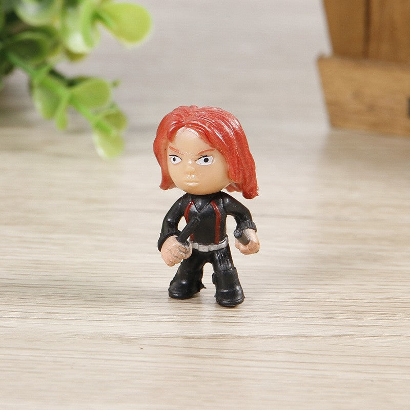12 Pcs/Set New Q Avengers Mini Figures Hulk Thor Spider Man Action Figure Toys Superhero Model Toys For Children Christmas Gifts