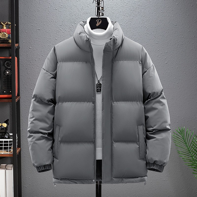 Jaqueta de Pesca Masculina Inverno Marca na Moda Gola Alta Jaqueta Acolchoada Solta Adolescentes Quente À Prova de Frio Casaco Tamanho Grande