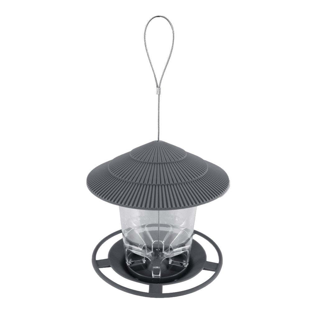 Alimentador Automático de Pássaros com Alimentação por Pé, Ferramenta de Alimentação Externa, Alimentador de Pássaros Suspenso para Castanhas, Dispensador com Múltiplos Buracos, Recipiente para Alimentos