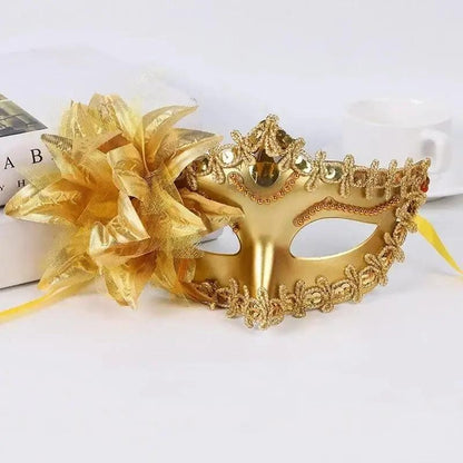2026 Halloween Lace Half Face Mask Lily Flower Sexy Princess Cosplay Mask Party Dress Up Wearing Accessories