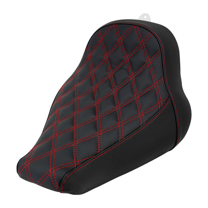 Banco Solo Para Motocicleta Perfil Baixo Couro Diamante Assento Para Harley Para Softail Fat Boy Breakout FLSTF FXBRS 18-23