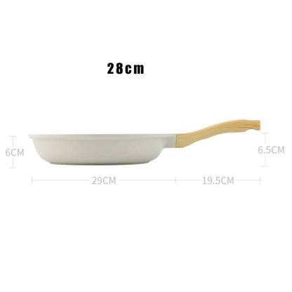Panela Wok Antiaderente Frigideira Cerâmica Pedra Medicinal Fogão a Gás Indução Utensílios de Cozinha Universais Panela Antiaderente para Bife e Molhos