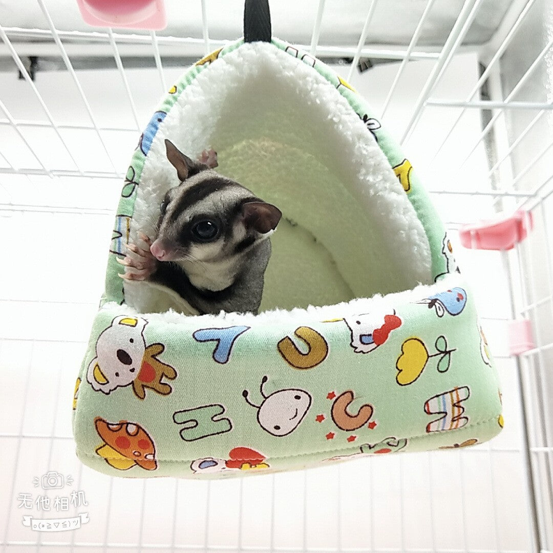 Ninho de Hamster Bolsa de Mel Esquilo Ramo de Flor Brilhante Porquinho-da-índia Porco-da-holanda Gato Longo Suprimentos de Aquecimento de Inverno para Animais de Estimação Gaiolas de Algodão