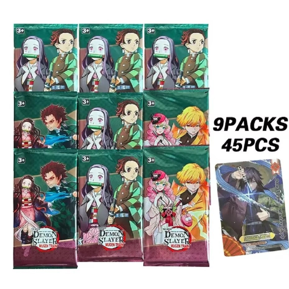 Flash Demon Slayer Cards Mugen Train SSP Card Ultra Rara Card Tanjirou Kamado Nezuko Card Coleção de Personagens