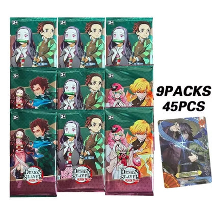 Flash Demon Slayer Cards Mugen Train SSP Card Ultra Rara Card Tanjirou Kamado Nezuko Card Coleção de Personagens