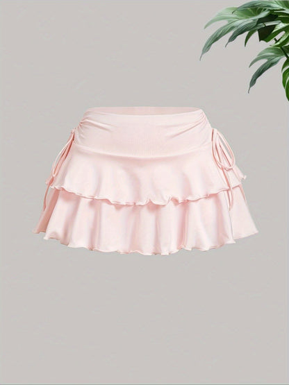 New fashion solid color casual versatile women's plus size skirt