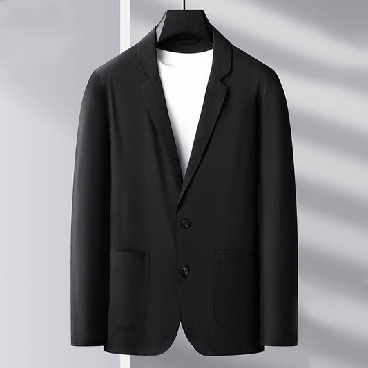 New Summer Man Thin Breathable Blazers Jackets Solid Business Casual Suits Coats Male Slim Elastic Blazers Jackets Clothing 4XL