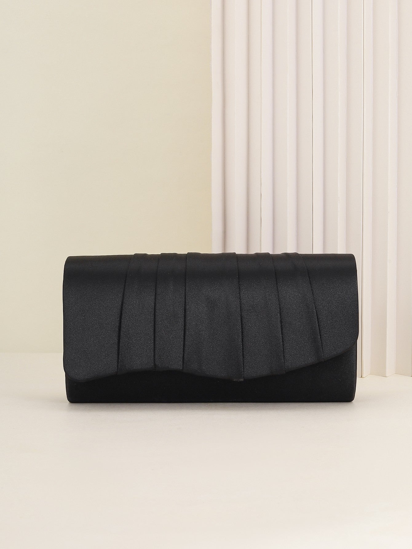Ladies Dinner Bag Pleated Solid Color Clutch Party Dinner Wedding Light Luxury Envelope Evening Bag for Prom, Dinner/Banquet